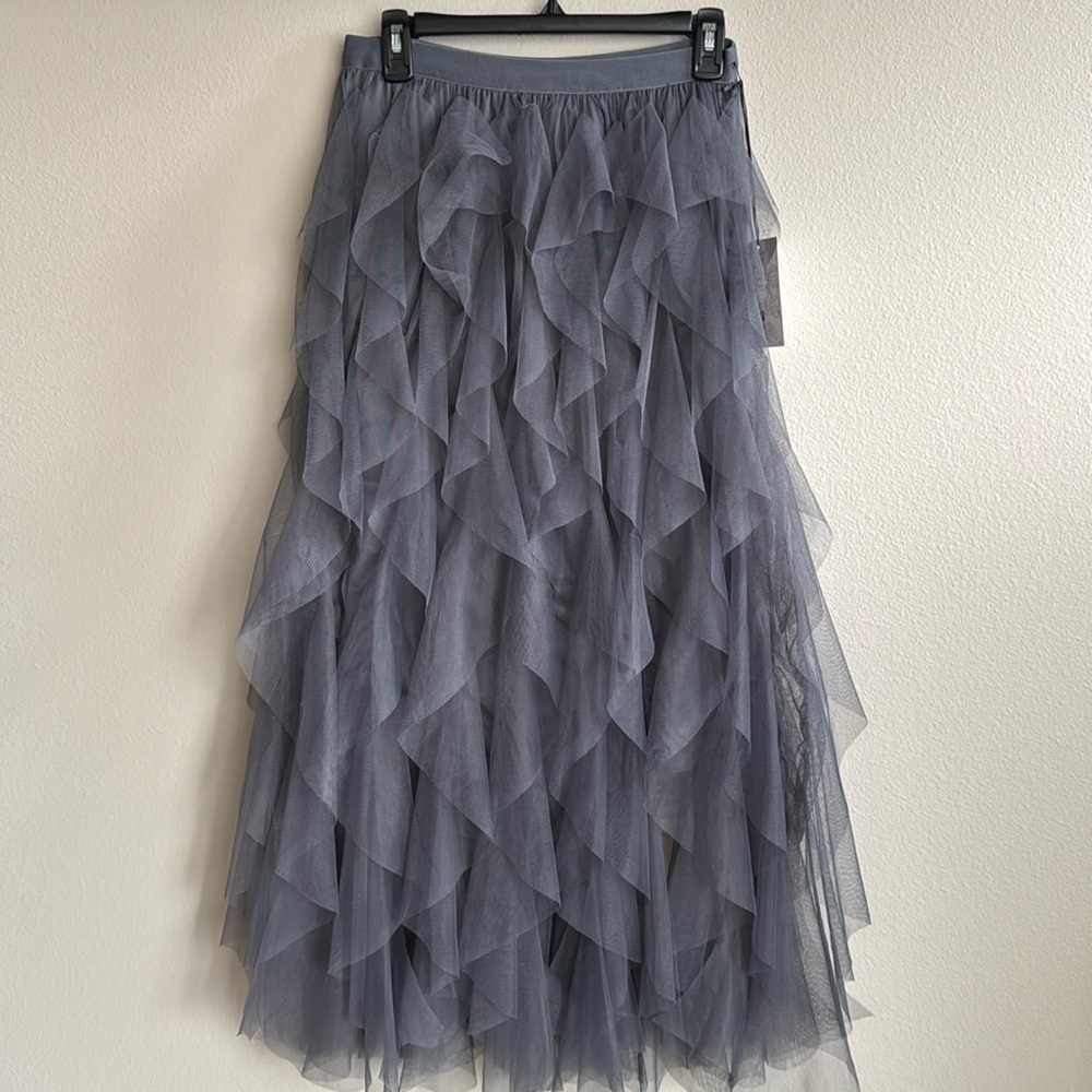 Soho Apparel Young contemporary chiffon ruffle, long skirt